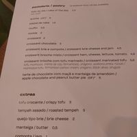 Menú pastelaria at GAL Cafe in Lisbon