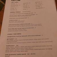 Menú cozinha at GAL Cafe in Lisbon