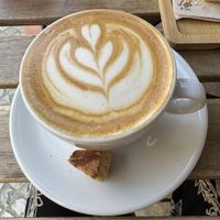 cappuccino oatmilk  at GAL Cafe in Lisbon