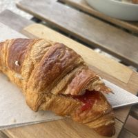 Brie and handmade jam croissant   at GAL Cafe in Lisbon