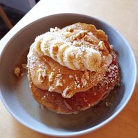 Pancakes with peanut butter & banana at GAL Cafe in Lisbon