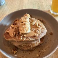 Pancakes with banana and peanut butter 🫶  at GAL Cafe in Lisbon