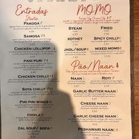 Menu - clearly marked vegan meals   at Jimbu in Evora