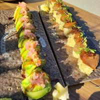Caterpillar roll and Nasuden roll at Kaiyo Rooftop in San Francisco
