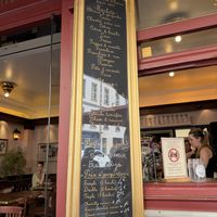 Menu with today’s specials  at Le Bac à Glaces in Paris