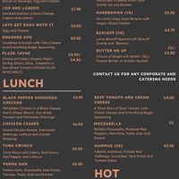 Vegan options labeled (VE)  at Bagels Inc in Sheffield