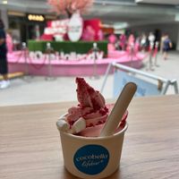 Strawberry Frozen yoghurt   at Cocobella Lifebar in Central Singapore