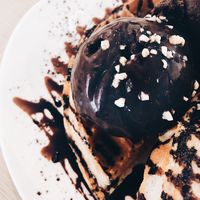 Mocha ice cream on waffle at WellSmoocht in West Singapore