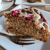 Banana rose cake, nice amount of rose flavour at WellSmoocht in West Singapore