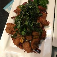 Fried peanuts with chicken, yummy at Vegetarians Story Restaurant in Suzhou