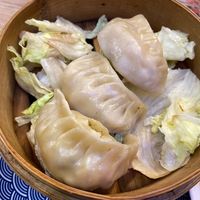 Vegan dumplings at Pure Cuisine  in Barcelona