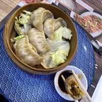 Vegan dumplings at Pure Cuisine  in Barcelona