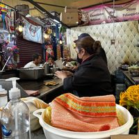 Chefs cooking the tacos   at Trinidad Ritual de Sabores in Mexico City