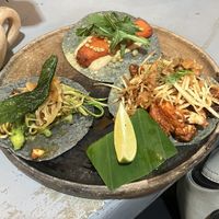 The 3 Vegan taco options  at Trinidad Ritual de Sabores in Mexico City