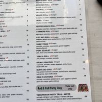 Vegan section  at Nubo Sushi Roll & Roll in Victoria