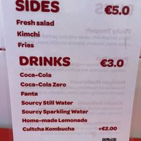 Menu   at Larry's in Amsterdam