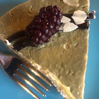Pistachio modern cake  at Ratatouille in Turin