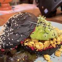 Vegan bagel   at Flow Café Weligama in Weligama