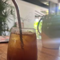 Dirty coconut (espresso is the dirt)  at Flow Café Weligama in Weligama