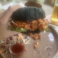   Jackfruit Burger   at Flow Café Weligama in Weligama