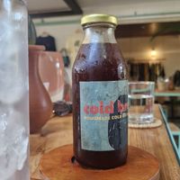 Cold brew comes in a bottle and is really good at Flow Café Weligama in Weligama