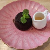 Chocolate cake at Biotable in Tokyo