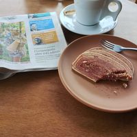 Early morning coffee, Argentine style...@8,30am. at Coquille Sabor e Café  in Florianopolis