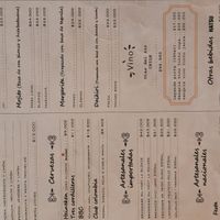 Drinks menu (they also have a separate coffee menu) at Amaranta Cocina Consciente in Medellin