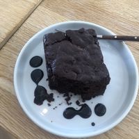 Vegan brownie  at Santos Coffee With Soul in Oranjestad
