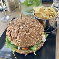 Vegan Burger  at Santos Coffee With Soul in Oranjestad