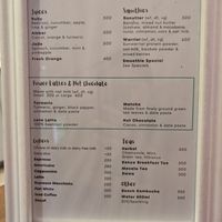 Drinks menu at Heather's Kitchen in Nairobi