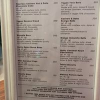 Desserts menu at Heather's Kitchen in Nairobi