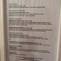 Specials menu at Heather's Kitchen in Nairobi