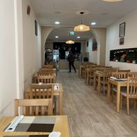 Restaurant at close of lunch service  at Verde Hut in Porto