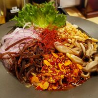 Spicy Miso noodles at Noodle Stand THREE P's in Matsumoto