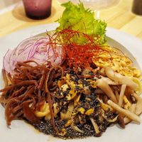 Black Sesame noodles at Noodle Stand THREE P's in Matsumoto