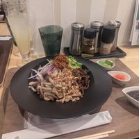 Before mixing at Noodle Stand THREE P's in Matsumoto