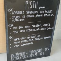 Menu at Pistil in Paris