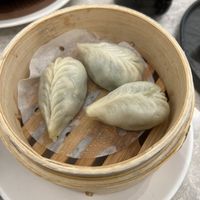 Bok choy and mushroom dumplings  at Yang Shin 養心茶樓 in Taipei