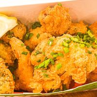 Fried Buddha Basket - vegetables coated in the tastiest batter ever. Get all the sauces with this and have fun!  at Stir House - Vegan Stir Fry in Atlanta