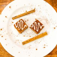 Carrot Cake - So cute and even more delicious! Superb texture, you wouldn’t know it’s vegan!!!  at Stir House - Vegan Stir Fry in Atlanta