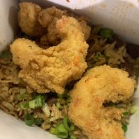 Rice with vegan “shrimp"  at Stir House - Vegan Stir Fry in Atlanta