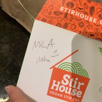 Fun packaging  at Stir House - Vegan Stir Fry in Atlanta