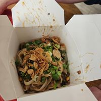 Build your own noodles with "beef" crumbles and mongolian sauce! So good at Stir House - Vegan Stir Fry in Atlanta