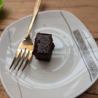 Tiny cake at Laurel Vegan Bistro Gluten-Free in Palomino