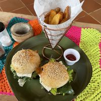 V burger/Sliders  at Cachimba in Minca
