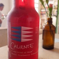 Chilli, pomegranate and cranberry juice drink at Matapoteket in Stockholm