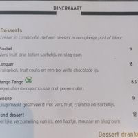 Dessert op de dinerkaart at Markant in Lichtenvoorde