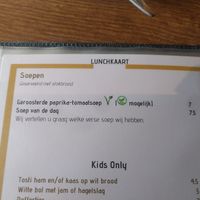 Soep op de lunchkaart at Markant in Lichtenvoorde