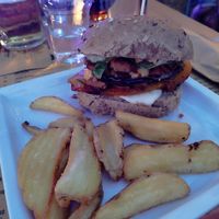 Tofu burger at Beer Garden in Cotignola